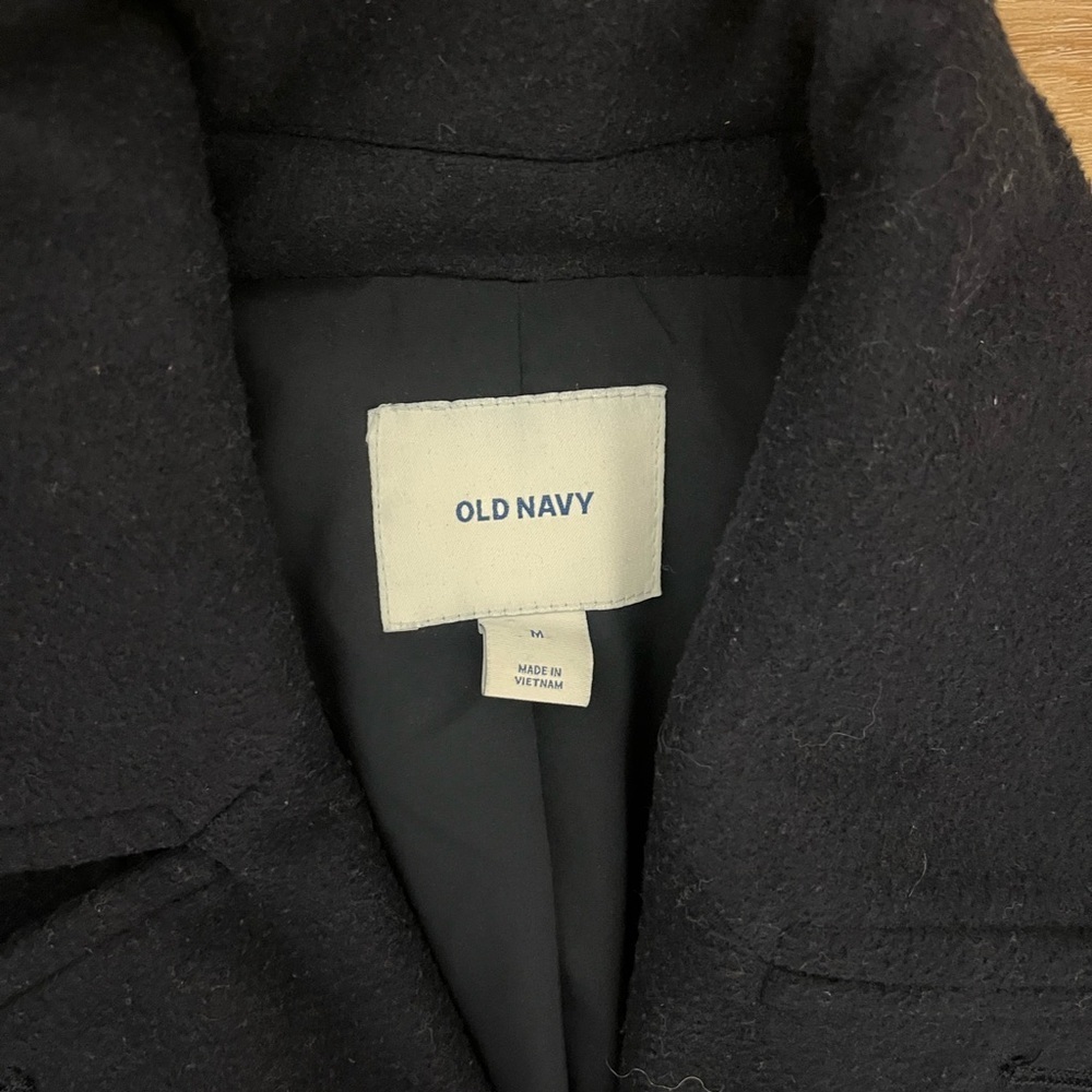 Old Navy Women's Navy Blue Pea Coat - Picture 5 of 11